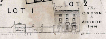 The Crown and Anchor public house in 1849 [X95/247]
